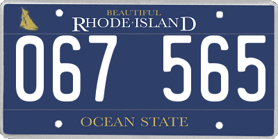RI license plate 067565
