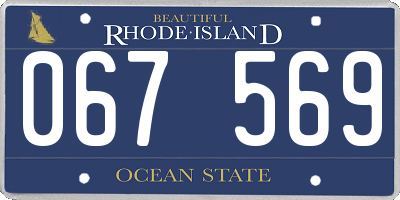 RI license plate 067569