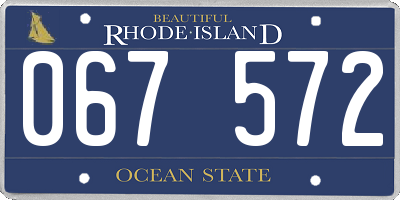 RI license plate 067572
