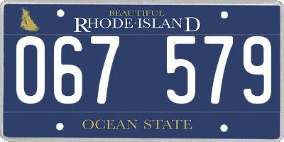 RI license plate 067579