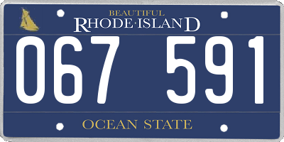 RI license plate 067591