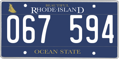 RI license plate 067594