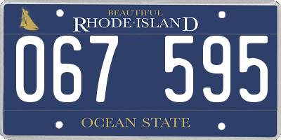 RI license plate 067595
