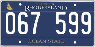RI license plate 067599