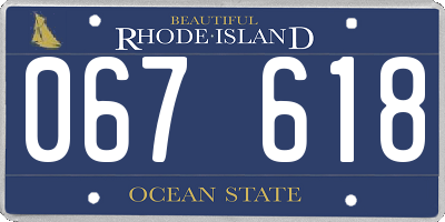 RI license plate 067618