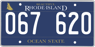 RI license plate 067620