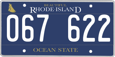 RI license plate 067622