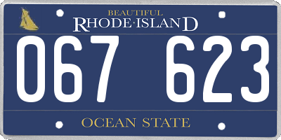 RI license plate 067623