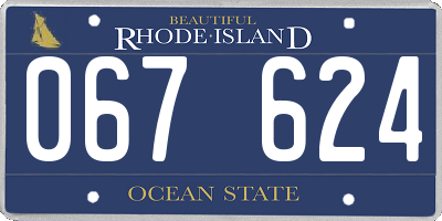 RI license plate 067624