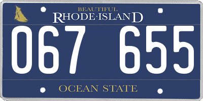 RI license plate 067655