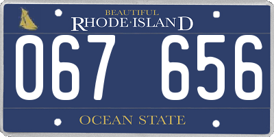 RI license plate 067656