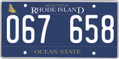 RI license plate 067658