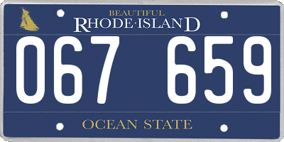 RI license plate 067659