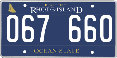 RI license plate 067660