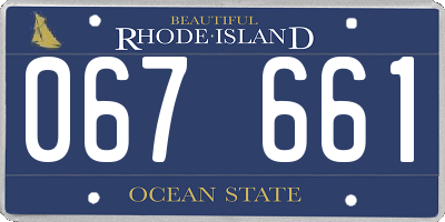 RI license plate 067661