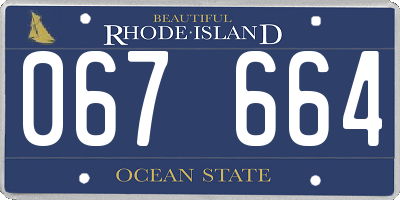 RI license plate 067664