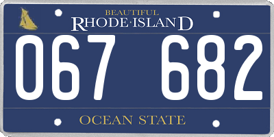 RI license plate 067682