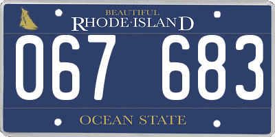 RI license plate 067683