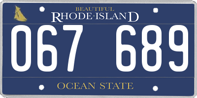 RI license plate 067689