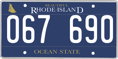 RI license plate 067690