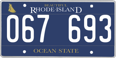 RI license plate 067693