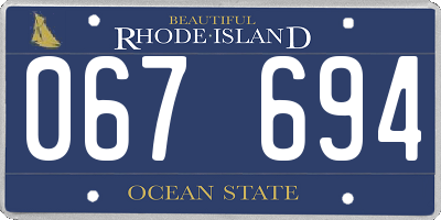 RI license plate 067694