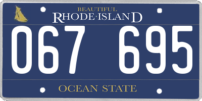 RI license plate 067695