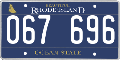 RI license plate 067696