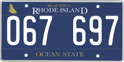 RI license plate 067697
