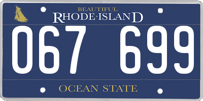 RI license plate 067699