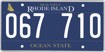 RI license plate 067710