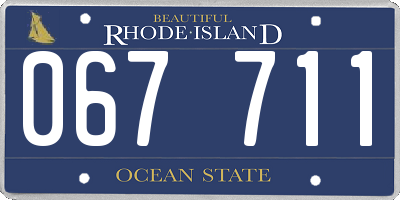 RI license plate 067711