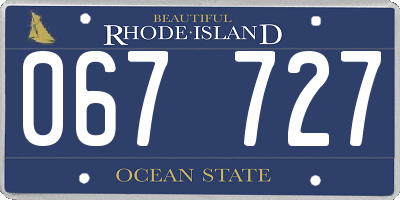 RI license plate 067727
