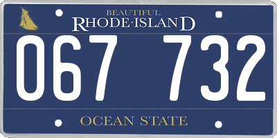 RI license plate 067732