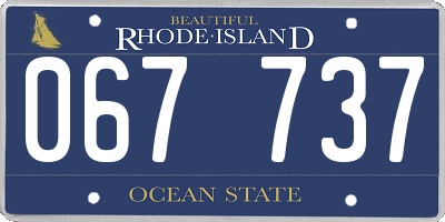 RI license plate 067737
