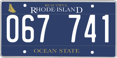 RI license plate 067741