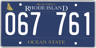 RI license plate 067761