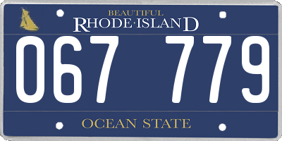 RI license plate 067779
