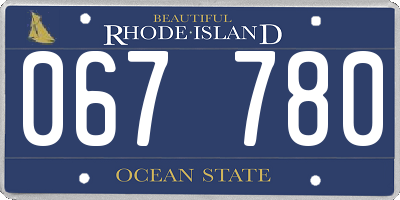 RI license plate 067780