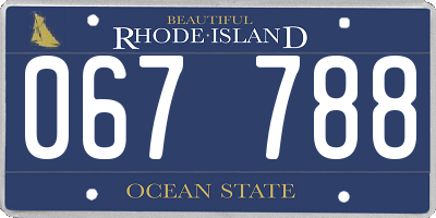 RI license plate 067788
