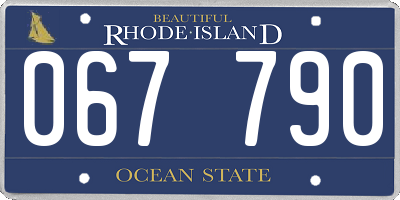 RI license plate 067790