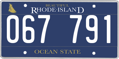 RI license plate 067791