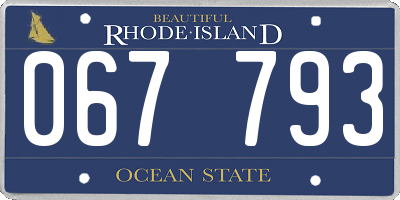 RI license plate 067793