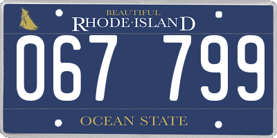 RI license plate 067799