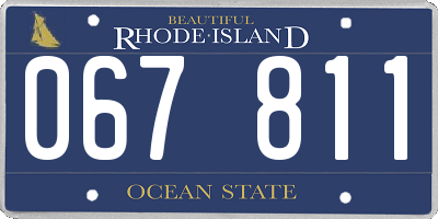 RI license plate 067811