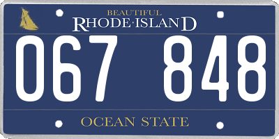 RI license plate 067848