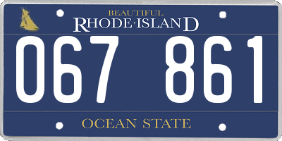 RI license plate 067861