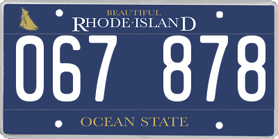 RI license plate 067878