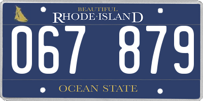 RI license plate 067879