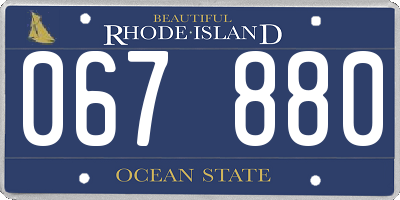 RI license plate 067880
